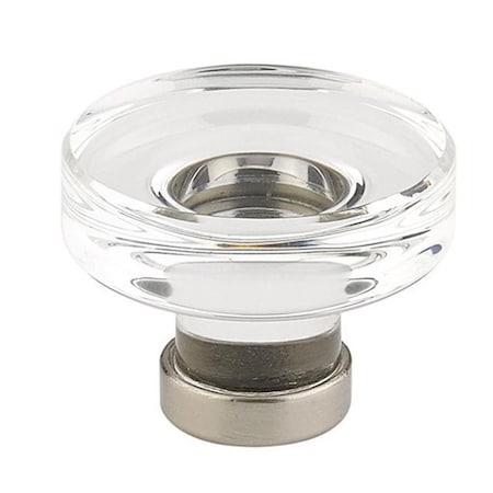 Emtek 1.75 in. Grayson Crystal Knob Cabinet with Satin Nickel 86570US15